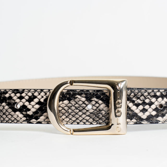 Vicolo-Cintura pitonata - burro/nero
