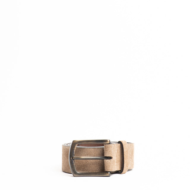 Zeroassoluto-Cintura scamosciata genuine leather high quality - taupe