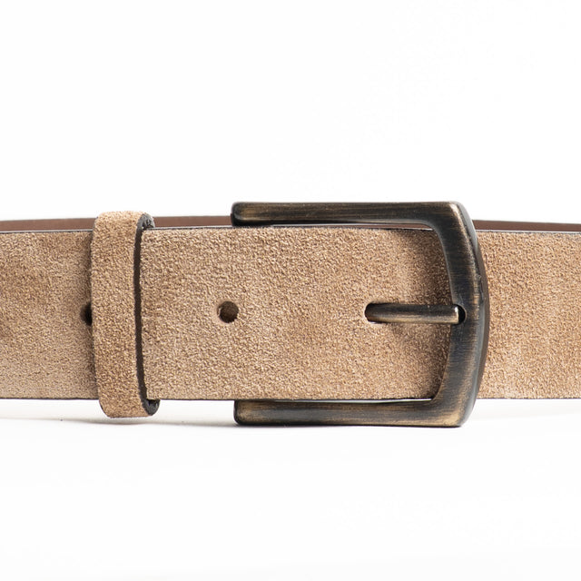 Zeroassoluto-Cintura scamosciata genuine leather high quality - taupe