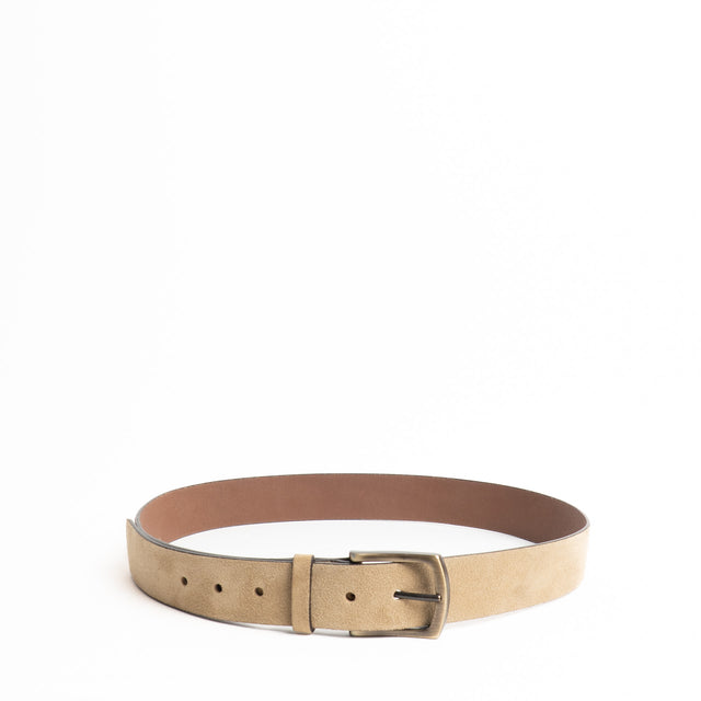 Zeroassoluto-Cintura scamosciata genuine leather high quality - beige