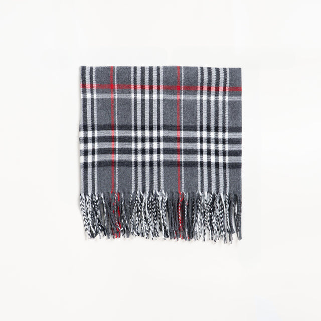 Vicolo-Sciarpa quadri - nero/latte/red