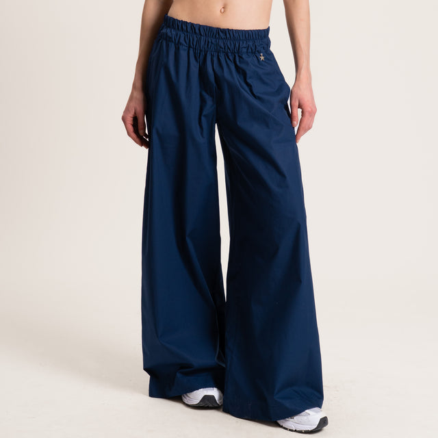 Souvenir-Pantalone popeline wide leg - blu