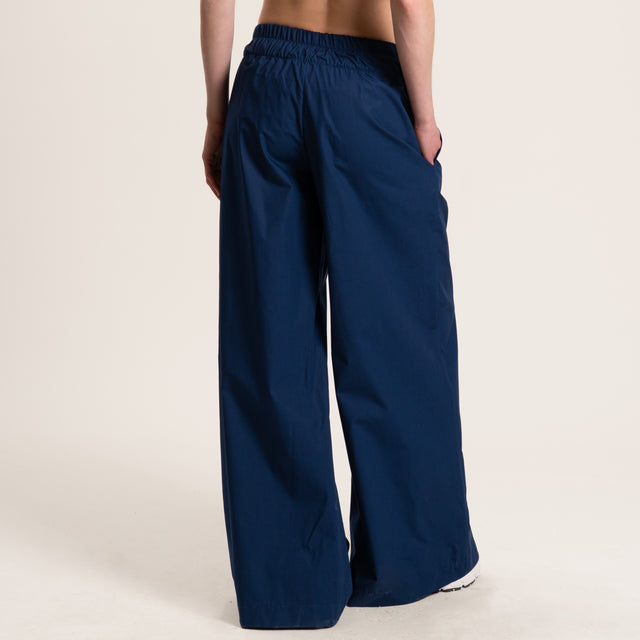 Souvenir-Pantalone popeline wide leg - blu