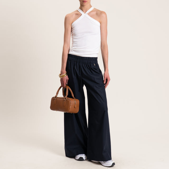Souvenir-Pantalone popeline wide leg - nero