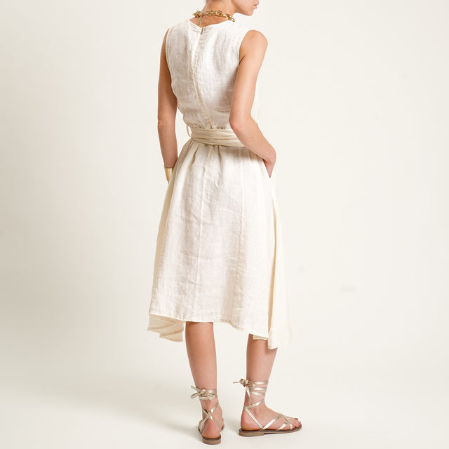 Zeroassoluto-Abito ANIA chemisier 100% lino - burro