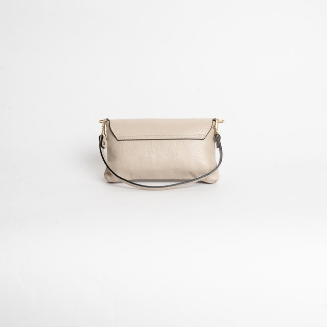 W by white mood-Pochette genuine leather - gesso
