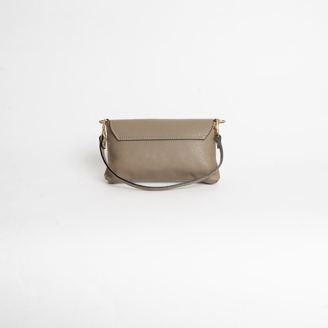 W by white mood-Pochette genuine leather - taupe