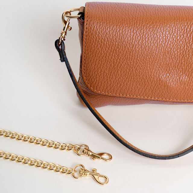 Bolso de mano W by White Mood de piel auténtica en color loza