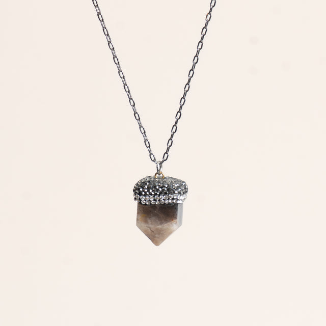 W by Whitemood-Collana Pietra AGATA con Zirconi - natural