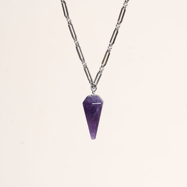 W by Whitemood-Collana pietra AMETISTA - viola