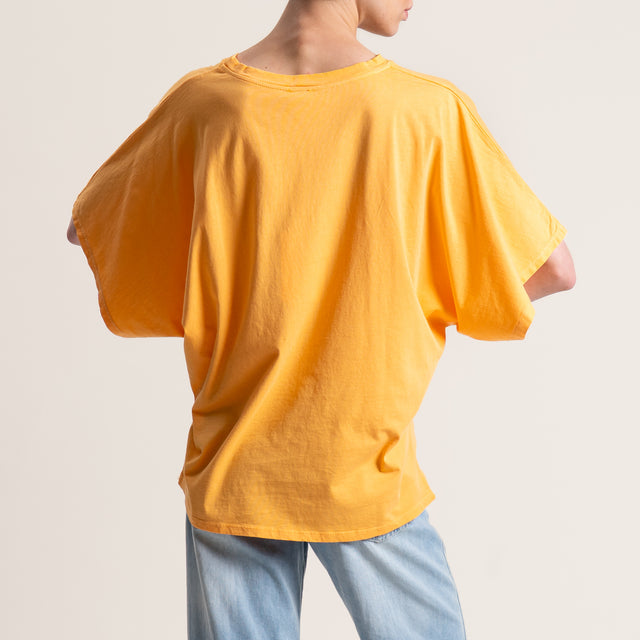 Kontatto-T-shirt scatola manica ampia - melone