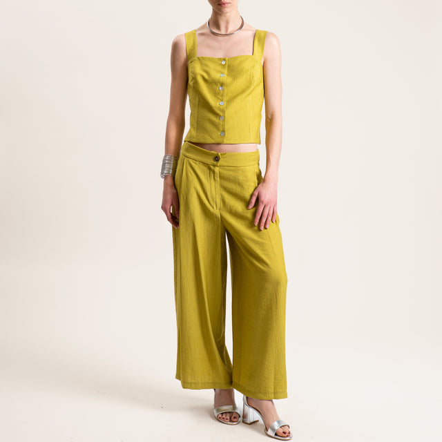 Tensione in-Top viscosa goffrato - lime