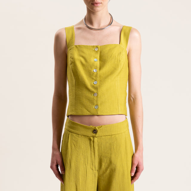 Tensione in-Top viscosa goffrato - lime