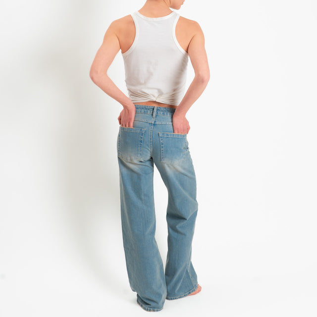 Zeroassoluto-Jeans ENEA straight fit - denim stone washed