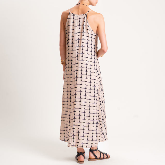 Zeroassoluto-Abito ALMA vogatore fantasia - geometrica beige/nero