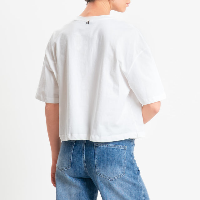 Dixie-T-shirt in cotone - panna