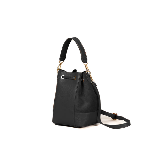 Bolso cubo con borlas W by Whitemood - negro