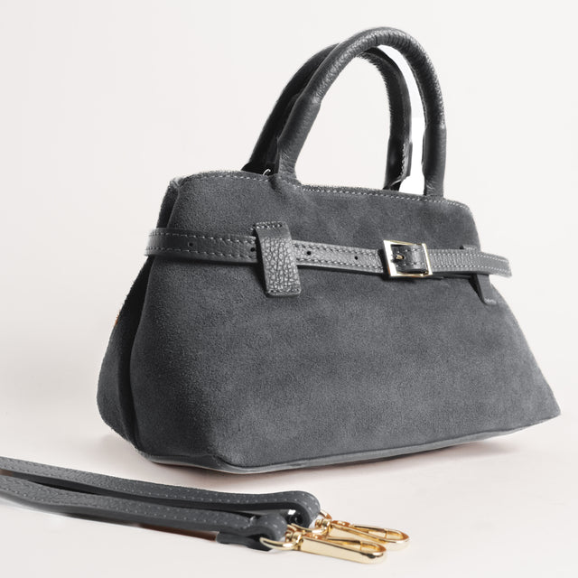 W by whitemood- Borsa a mano scamosciata - grey