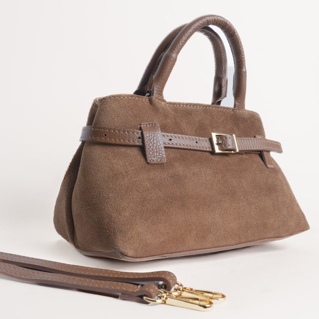 W by whitemood- Borsa a mano scamosciata - taupe