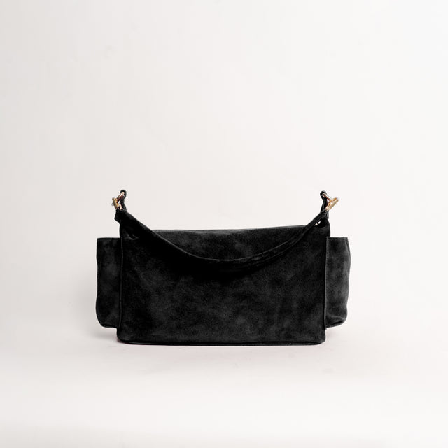 W by whitemood- Borsa city scamosciata - Nero