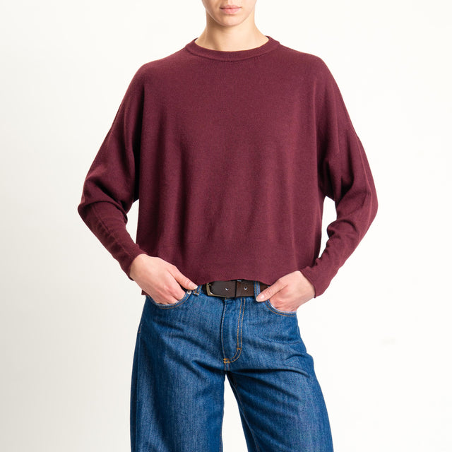 Vicolo-Maglia scatola girocollo - Bordeaux