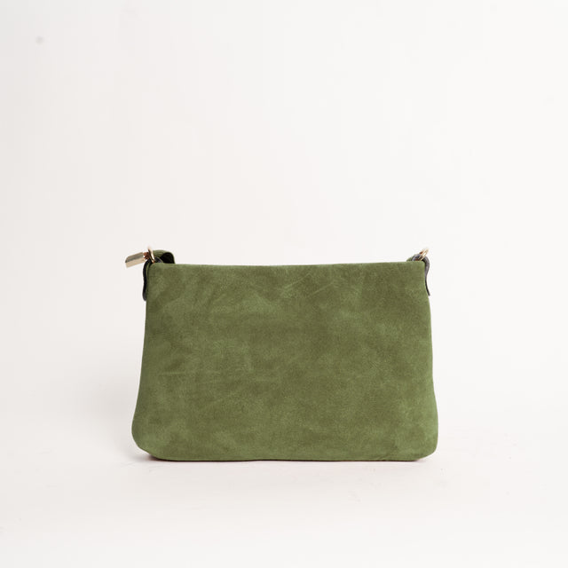 W by whitemood- Pochette scamosciata - militare