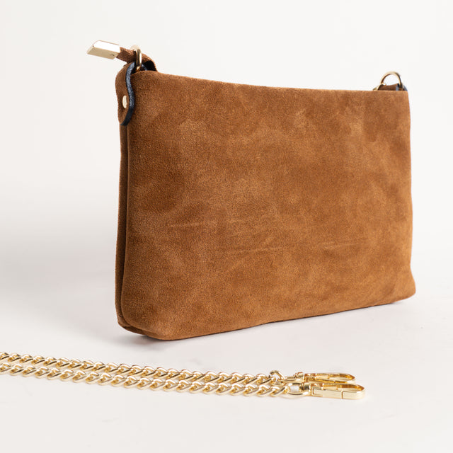 W by whitemood- Pochette scamosciata - cuoio