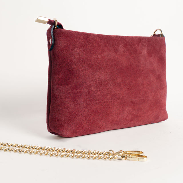 W by whitemood- Pochette scamosciata - vino