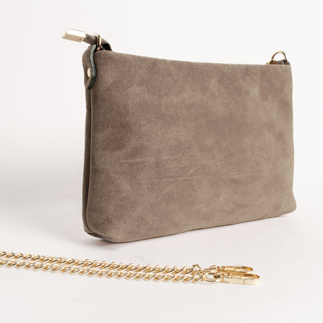 W by whitemood- Pochette scamosciata - taupe