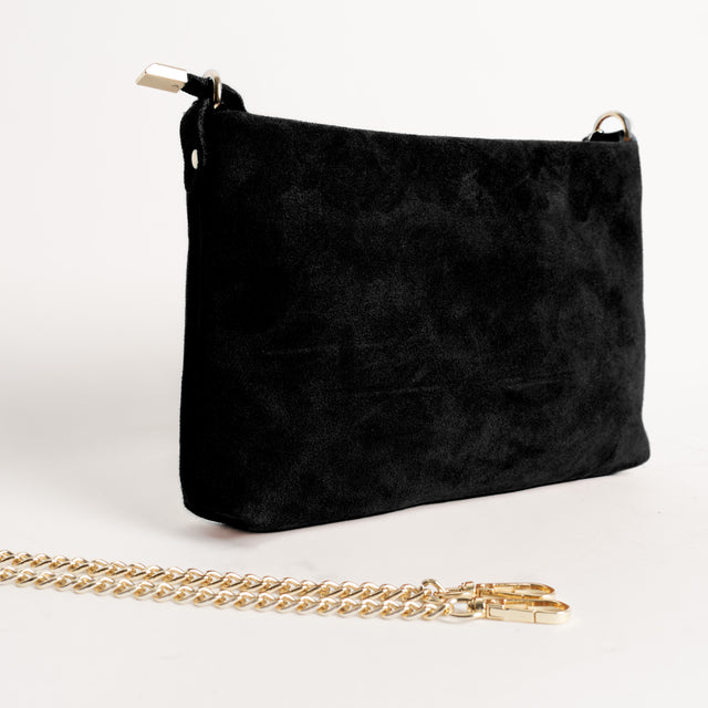 W by whitemood- Pochette scamosciata - Nero