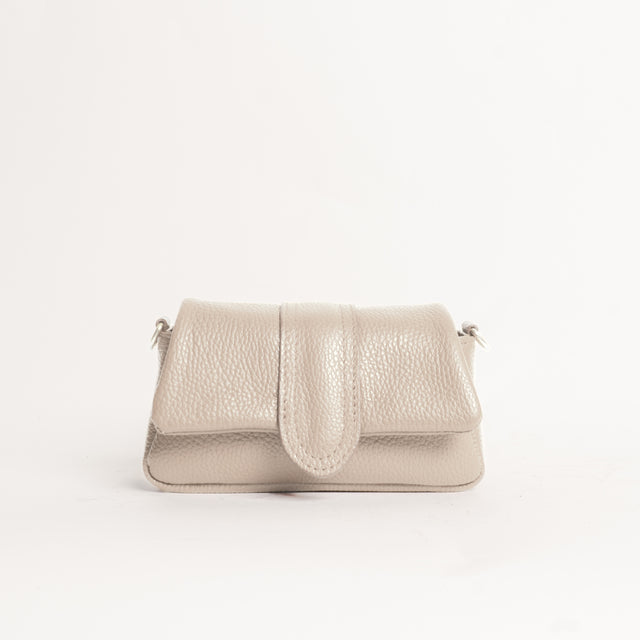 W by whitemood- Mini bag in pelle - gesso