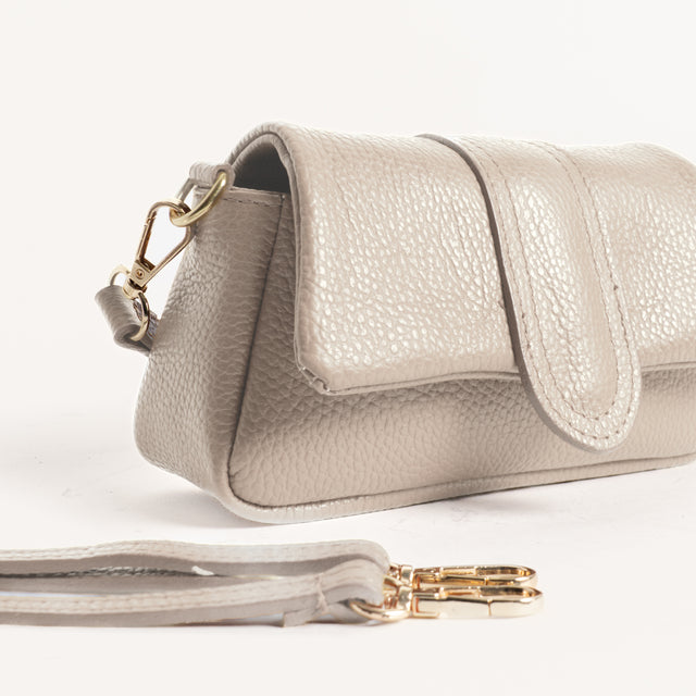 W by whitemood- Mini bag in pelle - gesso