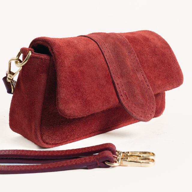 W by whitemood- Mini bag in pelle scamosciata - rosso