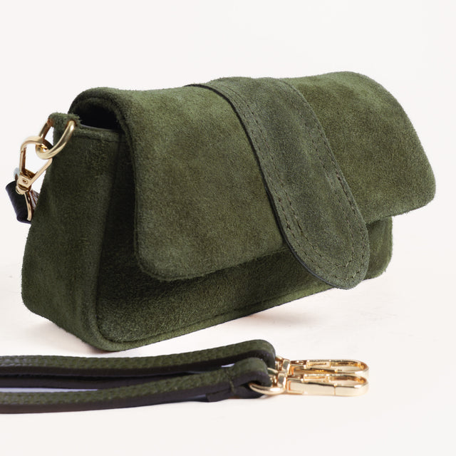 W by whitemood- Mini bag in pelle scamosciata - salvia