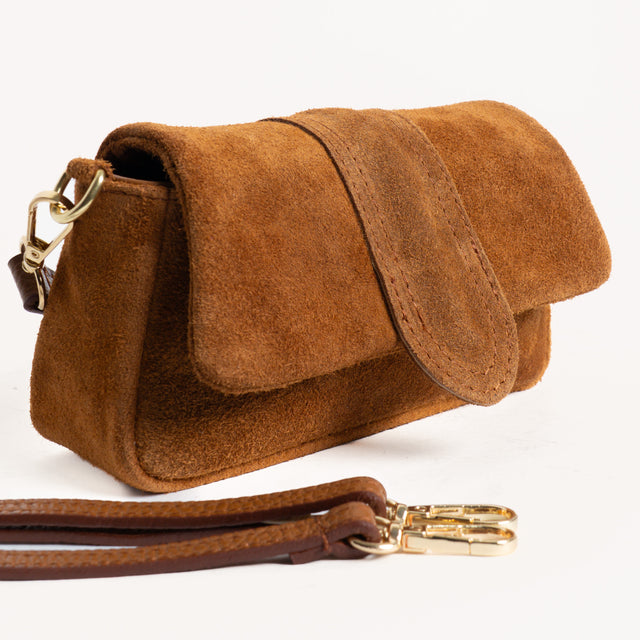 W by whitemood- Mini bag in pelle scamosciata - cuoio