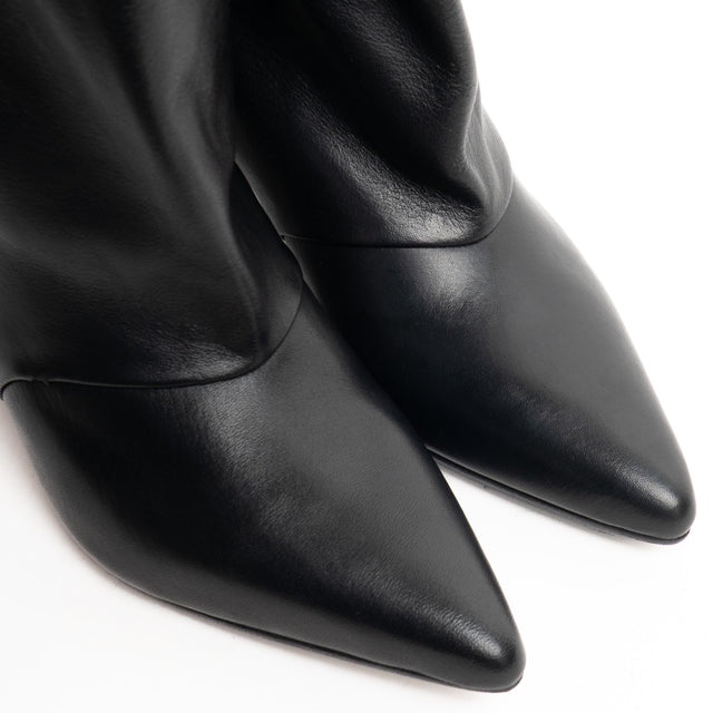 Divine follie-Stivale con tacco in pelle - nero