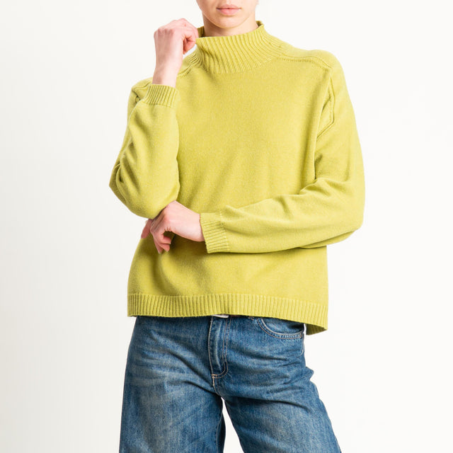 Vicolo-Maglia boxy collo montato - olio