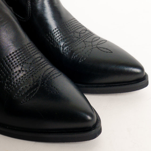 Ovyè-Texano in pelle - nero