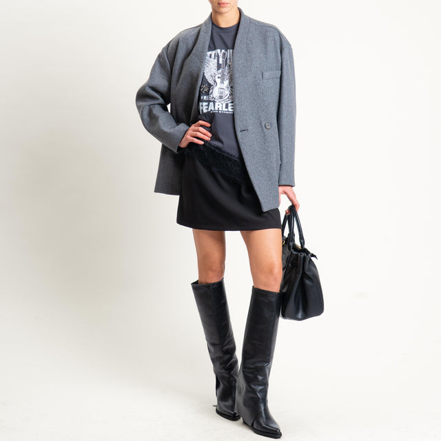 Dixie-Giacca bomber misto lana - grigio