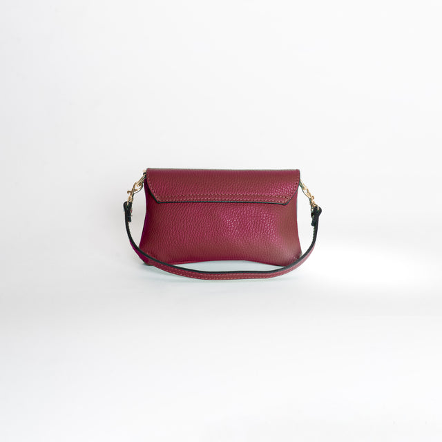 W by white mood-Pochette genuine leather - vino