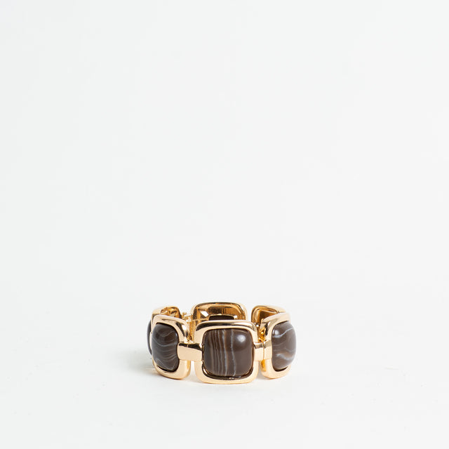 W by Whitemood-Bracciale rigido pietre - moro