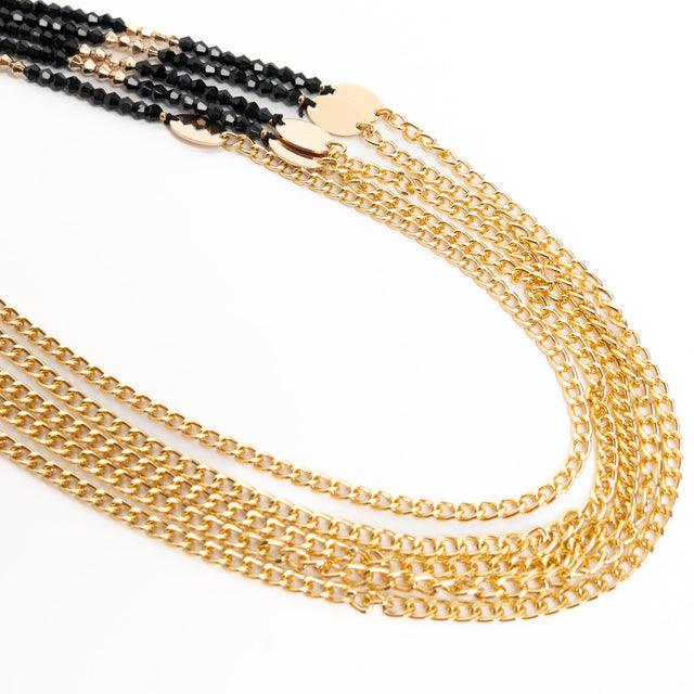W by Whitemood-Collana multifilo bicolore - gold/black