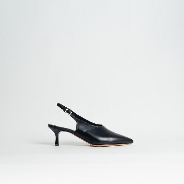Divine Follie-Slingback in nappa - nero