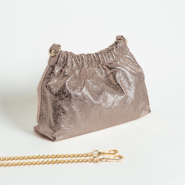 W by Whitemood-Mini pouch con catena - bronzo