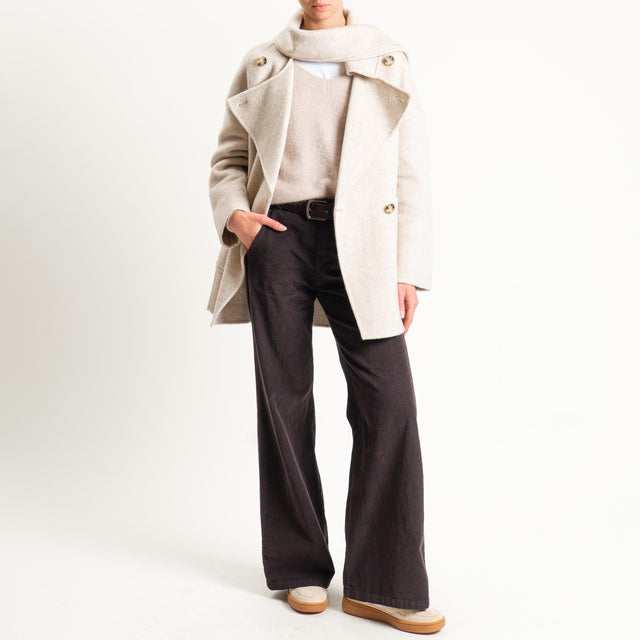 Vicolo-Giacca cappotto hand made misto lana - casha melange