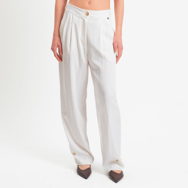 Dixie-Pantalone balloon con pinces - panna
