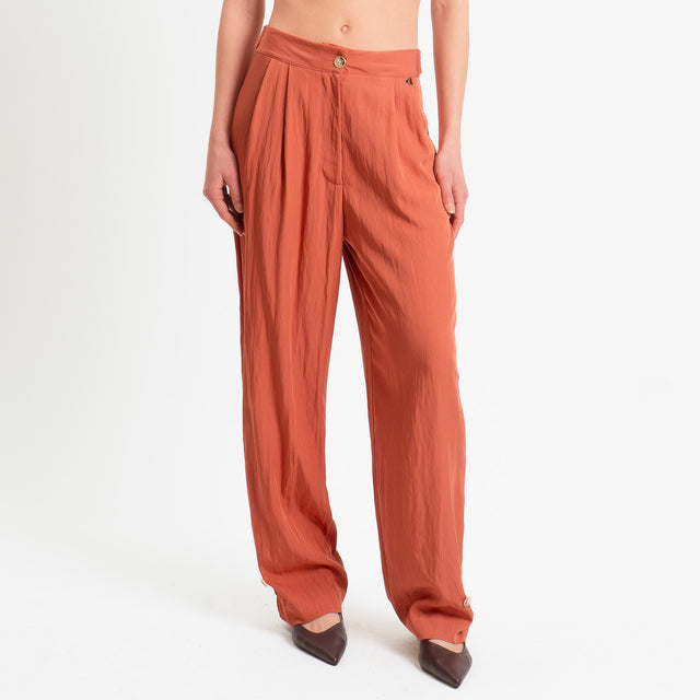 Dixie-Pantalone balloon con pinces - ruggine