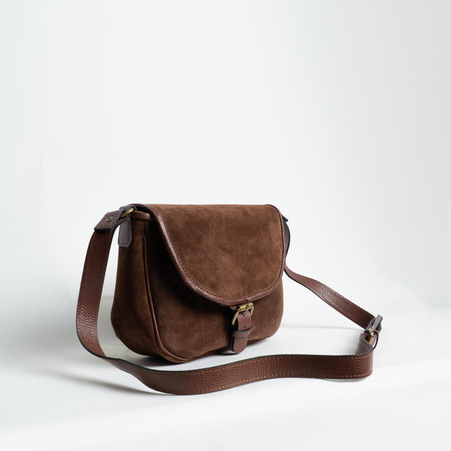 W by Whitemood-Tolfina in pelle scamosciata - cioccolato