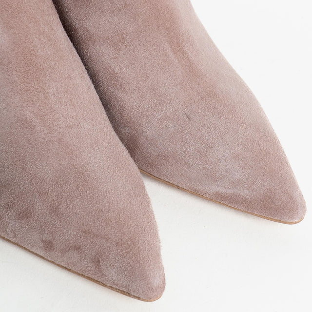 Ovyè-Tronchetto in camoscio - rosa antico