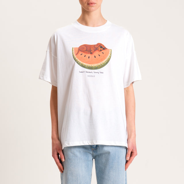 Vicolo-T-shirt "SWEET DREAMS" - bianco